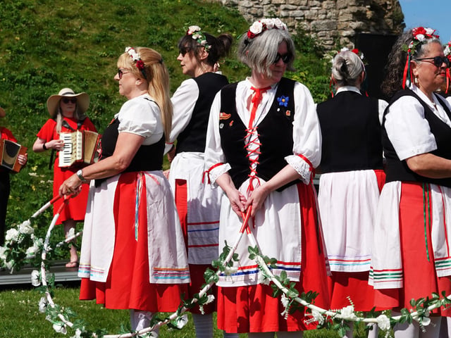 The White Rose Garland Dancers group were among the performers at festival's Big Day Out.