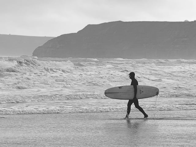 Peter Hunt captured this image of a surfer in South Bay.