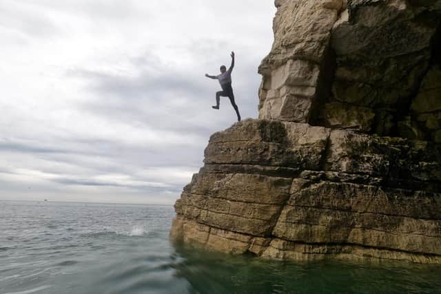 Coasteering courtesy of Scarborough Surf School