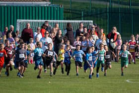 The start of the Year 4 Boys Race at Octoberfest Fun Run.