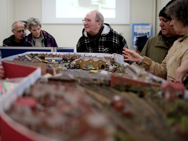 Enjoying the railway exhibition