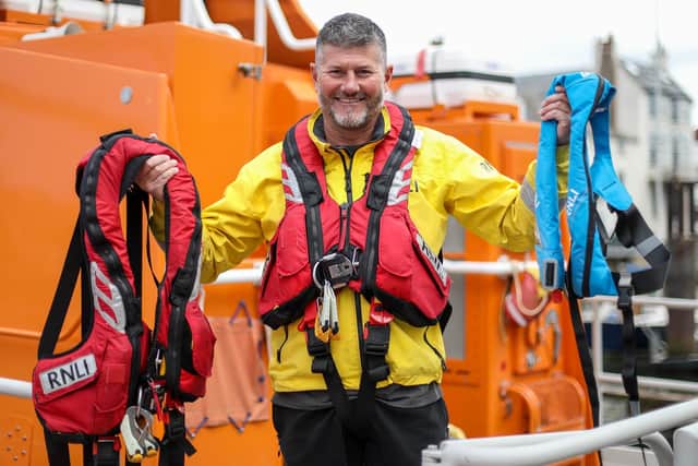 Whitby RNLI's Water Safety Officer Matt Sharpe is part of the team holding a lifejacket clinic at Whitby Lifeboat Station.