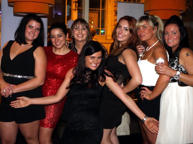 Danielle, Maria, Michelle, Lauren, Kerry, Kirsty and Louise in Barbican