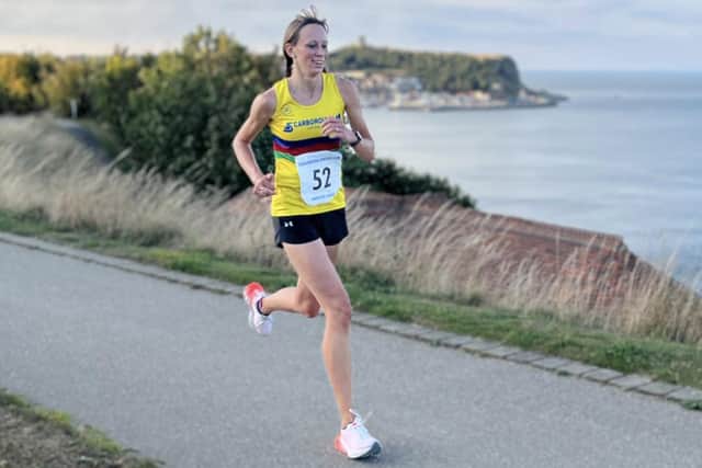 Scarborough AC star Anna Giddings was the first Female at the Woodlands Scarborough parkrun.