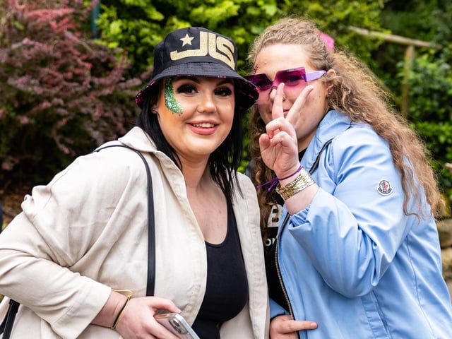 Colourful fans ready for a colourful show