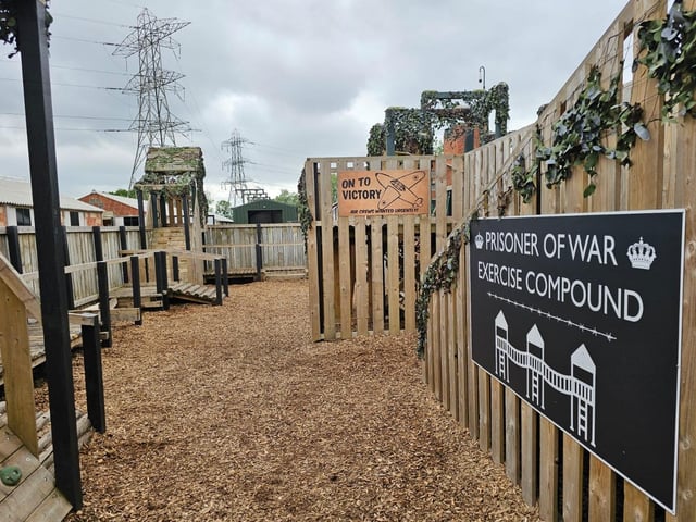 A themed playground is certain to keep younger visitors entertained