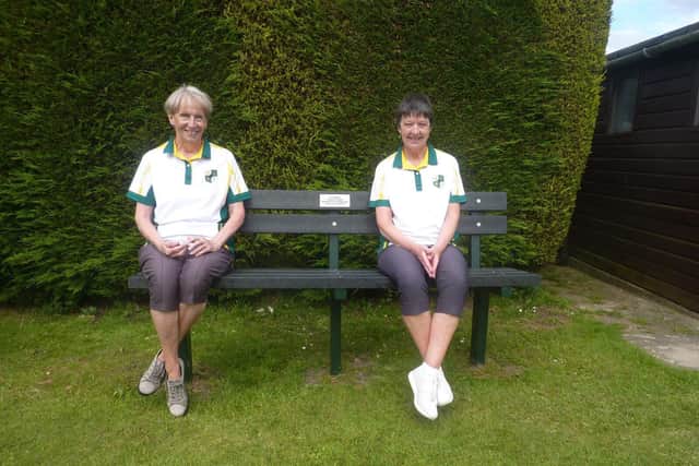 Marlene & Jenny relaxing after hard fought game