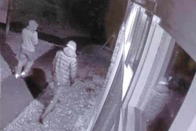 North Yorkshire Police have released this image of two people they would like to speak to following a burglary at Sutton Bank Visitors Centre.