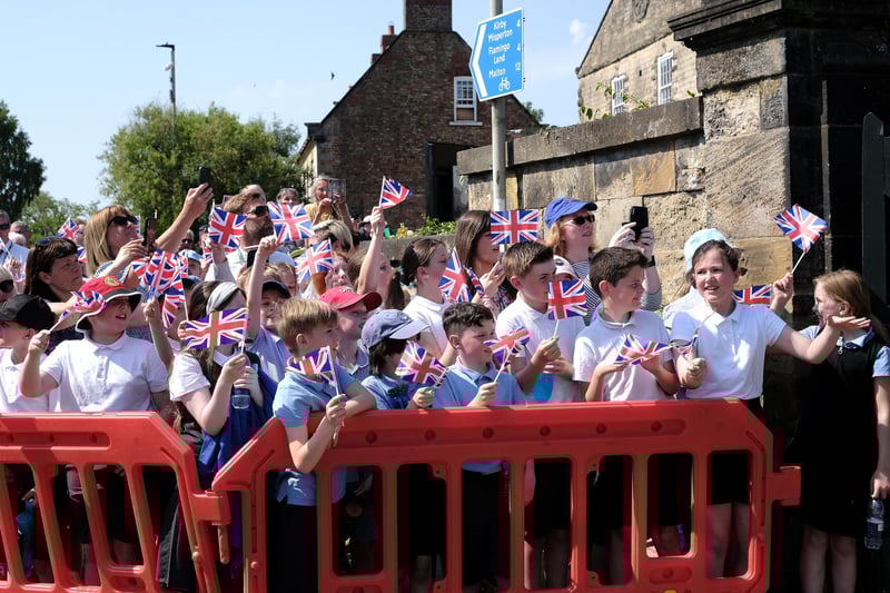 Children welcomed the King