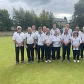 The Borough Bowling Club team line up before the Radley Cup final.