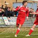 Paddy Miller, right, celebrates with Bryan Hughes as Boro seal the NCEL Premier title 
