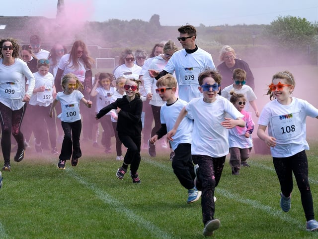 Beaming youngsters enjoy the event