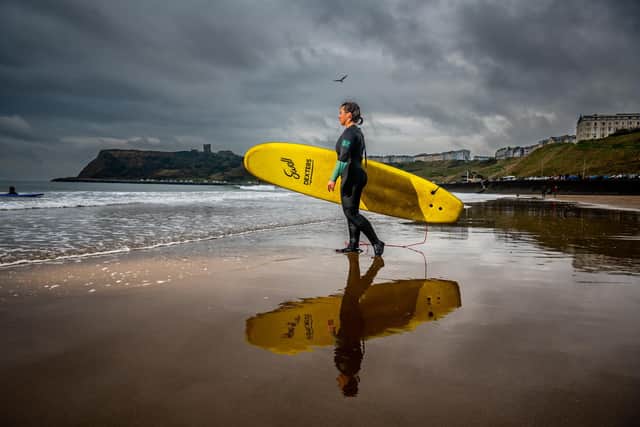 Surfing in Scarborough. (Pic credit: James Hardisty)