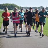 A pacer, wearing the pink vest, was used for the first time in the Sewerby Parkrun's history last weekend. PHOTOS BY ALEXANDER FYNN