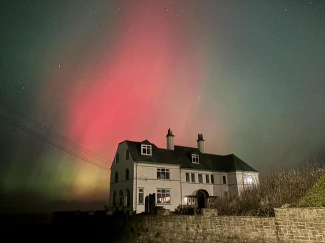 Gorgeous view of the lights from a house in Whitby.