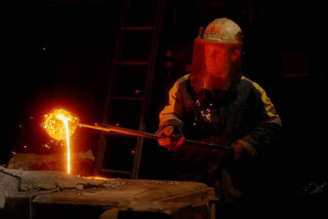 Casting of the panels for the Whitby Distillery walkway.