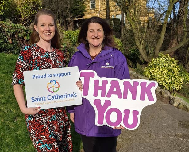 Kelly Dunn, managing director of KD Recruitment, pictured, left, with Tracy Calcraft, fundraising and marketing director, Saint Catherine’s.