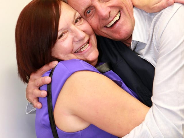 Angela and Mike enjoying a rare night out in Malton.