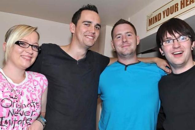 Kara, Ash, Matt and Craig in Snowy's.