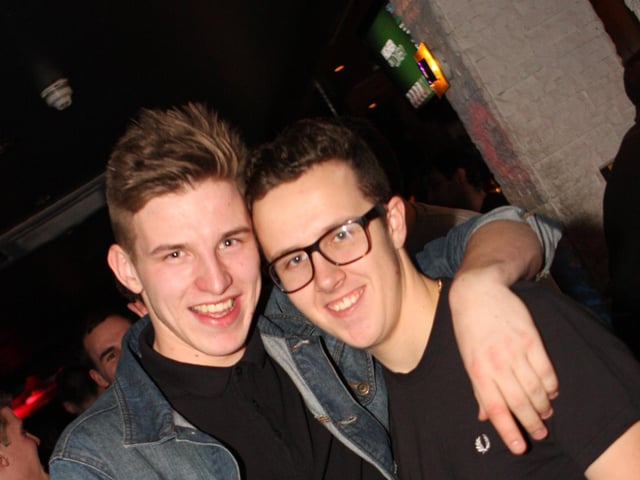 Adam and Will in Blue Lounge.