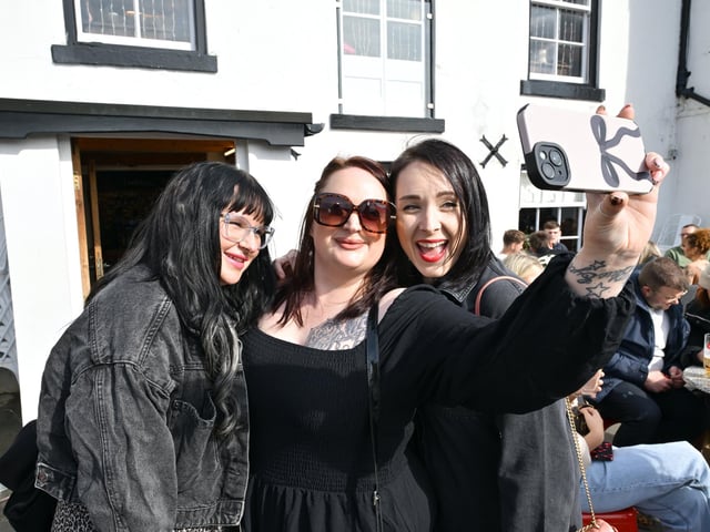 Selfie time on the pub crawl. photo: Richard Ponter