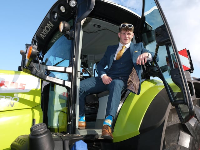 Guests arrive in tractor style. picture: Richard Ponter