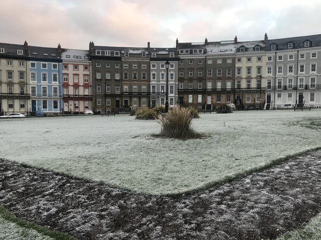 Wintry scene at Crescent Gardens, Whitby.
picture: Carol Cull.