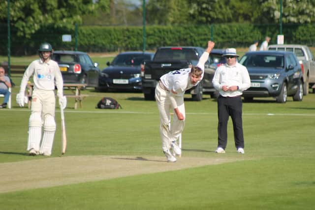 Zac Wilson, who has moved to Woodhouse from Easingwold, opened with 4-17. Photo by Phil Gilbank