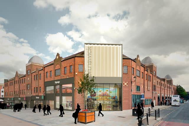 New "beacons" will replace the existing brick gable ends on the corners of York Place.