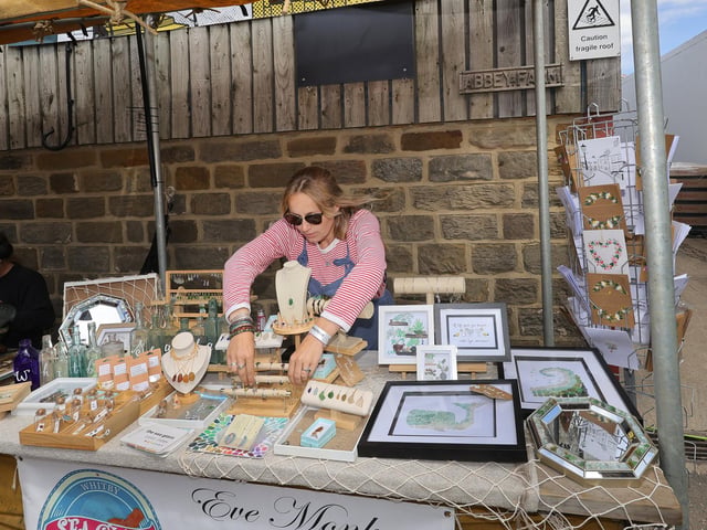 Eve Monk with her Whitby Sea Glass. picture: Richard Ponter