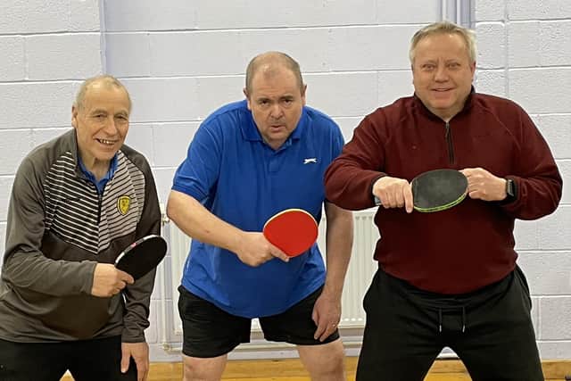 Corinthians Panthers, from left, are John Warburton, Dave Oxley and Peter Ozon.