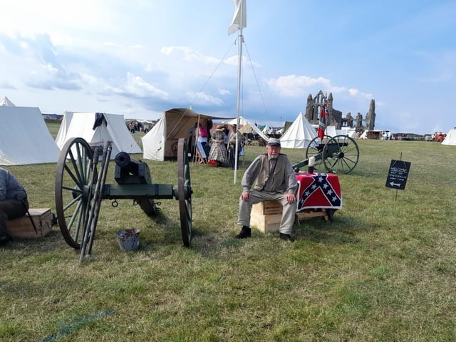 Looking fun at the historical event near Whitby Abbey.