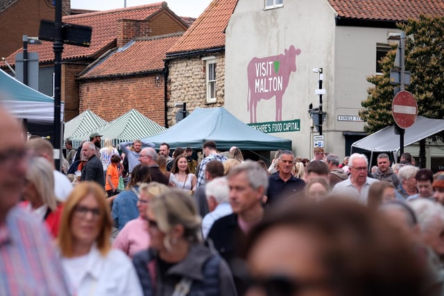 The streets were busy with hundreds of visitors.