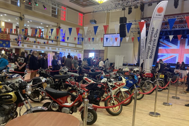 On display in the centre of the Bridlington Spa Royal Hall were a selection of vintage Japanese motorcycles.