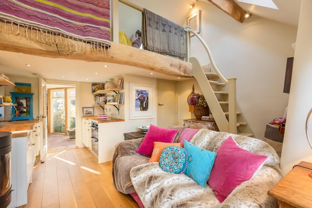 The quirky studio with mezzanine bedroom.