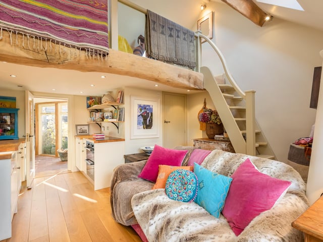 The quirky studio with mezzanine bedroom.