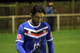 Midfielder Layton Watts made his debut in the loss at Great Ayton. Photo by Owen Cox