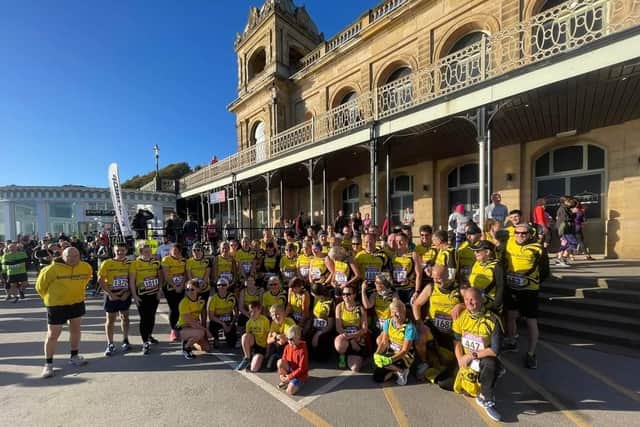 Bridlington Road Runners line up before the McCain Yorkshire Coast 10K race