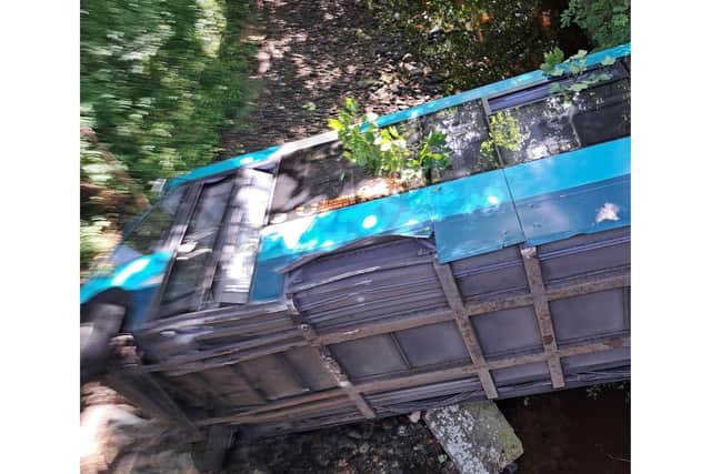 The scene of the crash at Grosmont, near Whitby - Image courtesy Mike Tindall