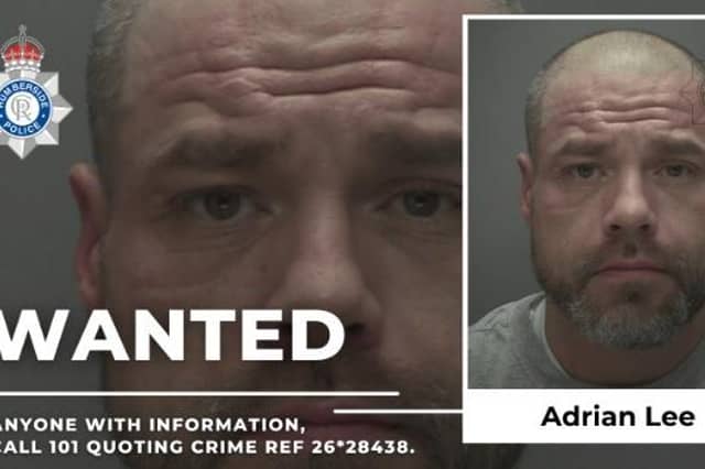 Humberside Police are appealing for help to track down Adrian Lee, 37, of Bridlington.