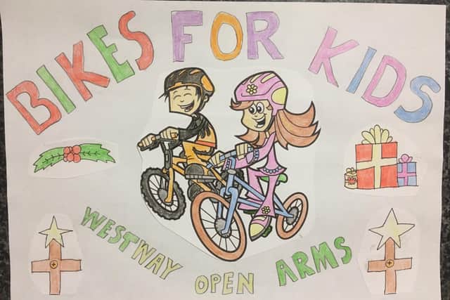 Westway Open Arms "Bikes for Kids" poster