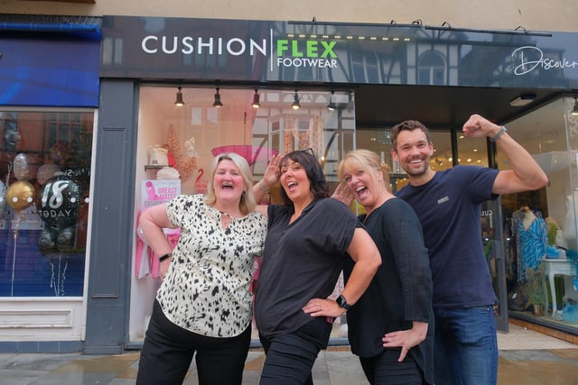 Cushion Flex staff Susan Ingle,Julie Heaversedge,Diane Woods and Antony Heaversedge helped to prepare for the show