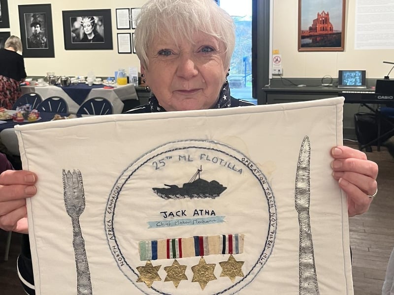 Embroiderer Louise Gough.
