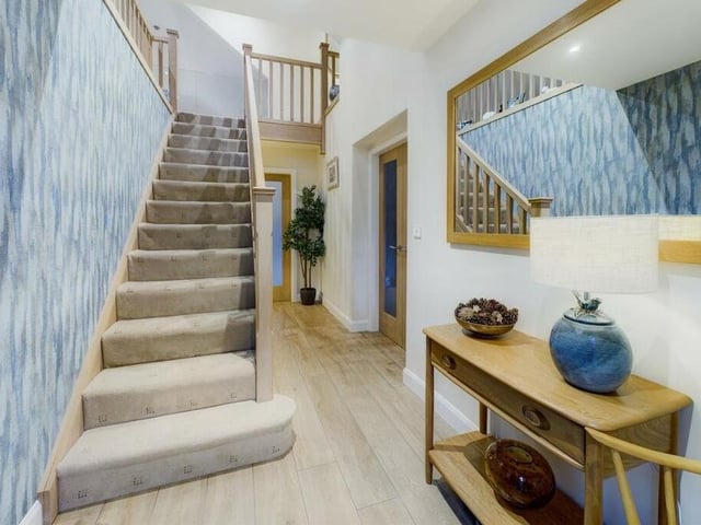 A welcoming hallway to the modern Scarborough home.