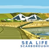 Richard O'Neills Artwork with the newly installed solar and Sea Life's iconic pyramids