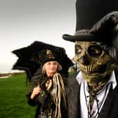 Dominic Barron and his wife Cheryl from Ilkley pictured at the festival
