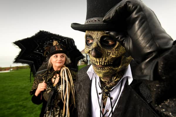 Dominic Barron and his wife Cheryl from Ilkley pictured at the festival