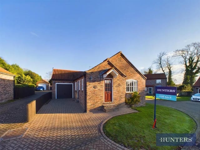 This three bedroom and one bathroom detached bungalow is for sale with Hunters with a guide price of £280,000.