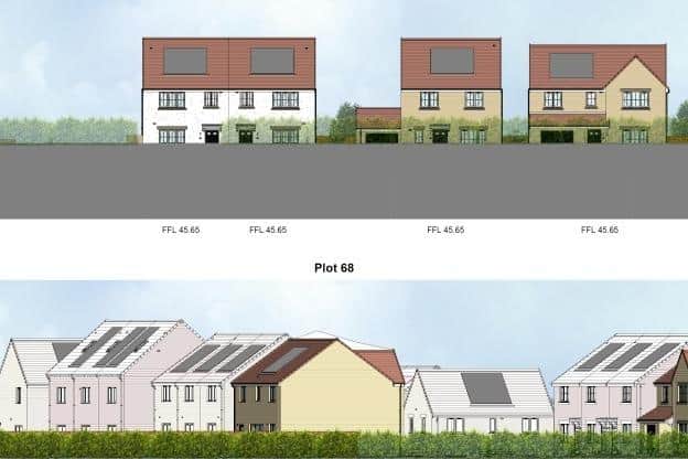 Proposed elevations of East Ayton, 93-dwelling development. Keepmoat Homes