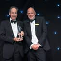 Professor James Turvill with his Chief Executive Award 2024 with York and Scarborough Teaching Hospitals NHS Foundation Trust’s Chief Executive Simon Morritt.